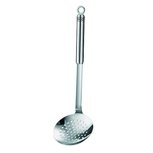 Rosle Stainless Steel Skimmer Ladle, Round Handle, 4.7-inch diameter