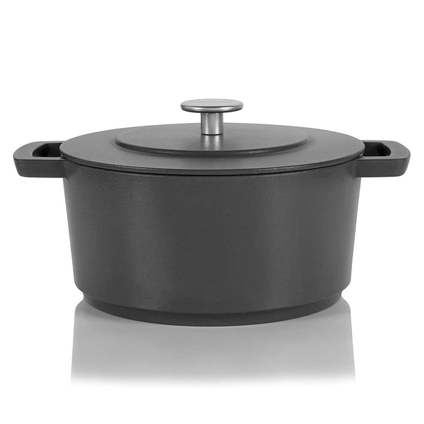 Cuisipro Combekk RAILWAY Recycled Enameled Cast Iron 4.25 Quart Dutch Oven, Concrete, 9.5"