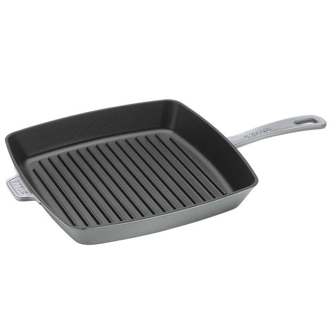 STAUB CAST IRON 12" SQUARE GRILL PAN - GRAPHITE GREY