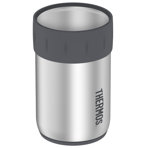THERMOS STAINLESS STEEL BEVERAGE CAN INSULATOR FOR 12-OUNCE CAN - GUNMETAL GRAY