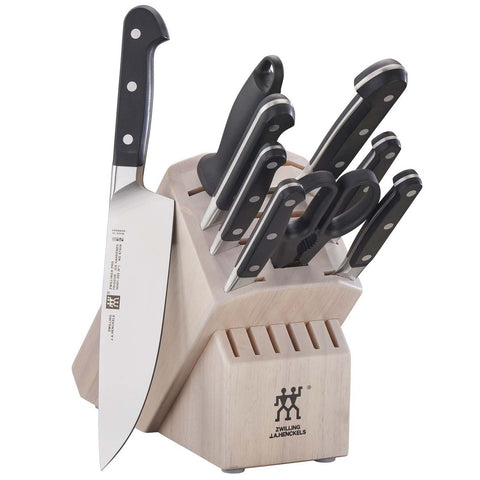 ZWILLING J.A. HENCKELS PRO 10-PIECE KNIFE BLOCK SET - WHITE