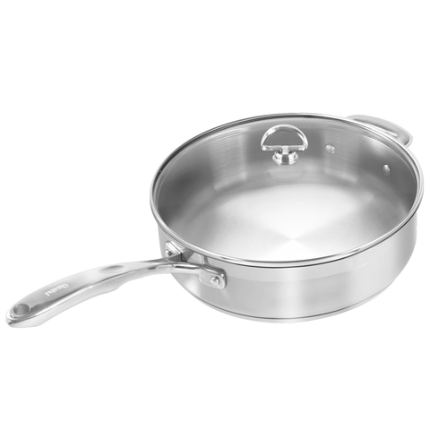 CHANTAL INDUCTION 21 STEEL 5-QUART SAUTE SKILLET WITH GLASS LID