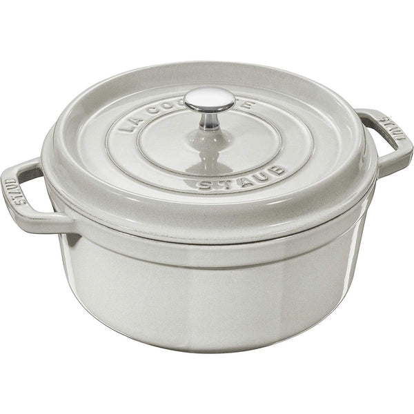 Staub Cast Iron 5.5-Quart Round Cocotte - White Truffle