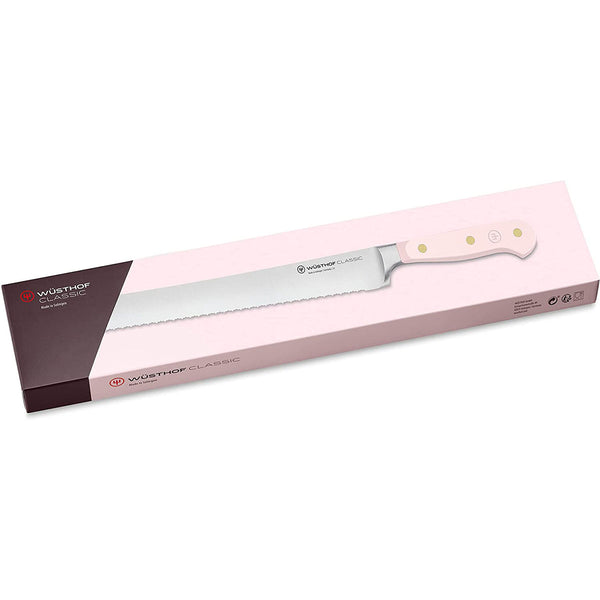 Wusthof Classic 9" Bread Knife, Double Serrated - Pink Sea Salt