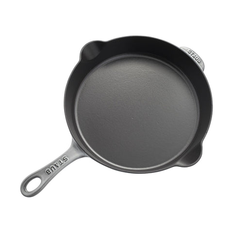 Staub Cast Iron 11-Inch, Traditional Deep Skillet, Graphite Grey