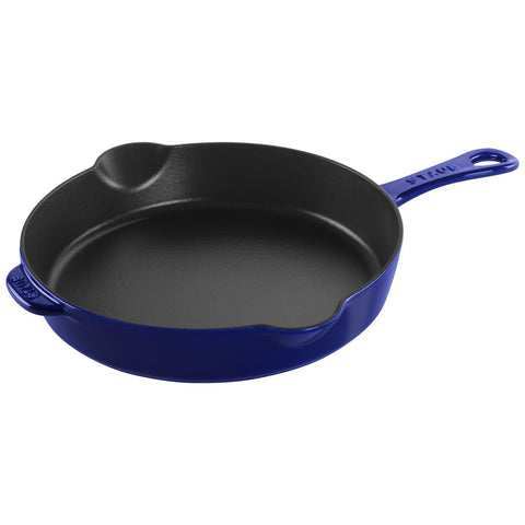 Staub Cast Iron 11-Inch Traditional Deep Skillet, Dark Blue