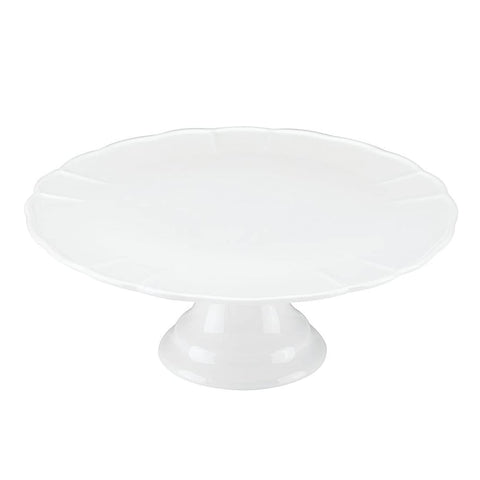 The French Chefs Maria Porcelain White 11 Inch Cake Stand