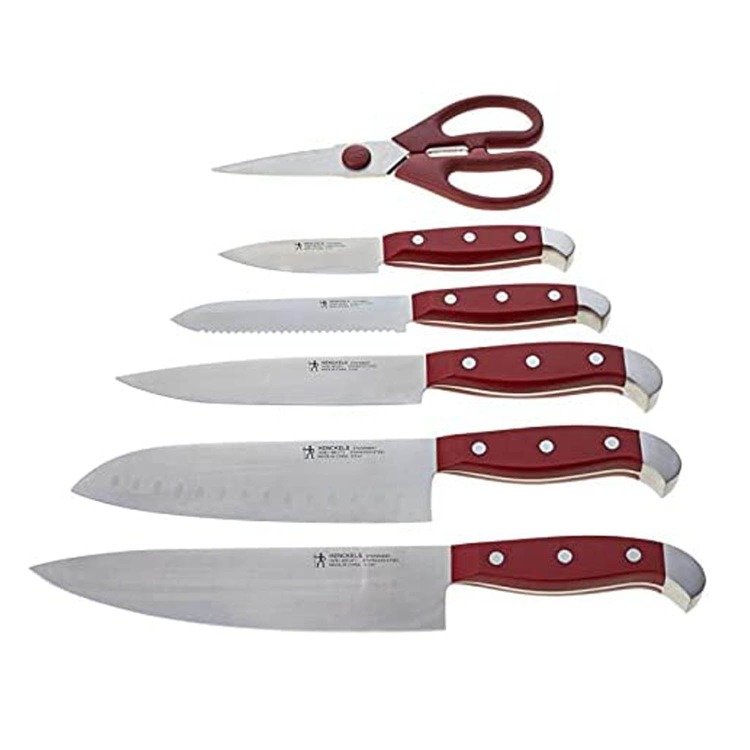 Zwilling J.A. Henckel 7-piece Self-Sharpening Knife Block Set - Red