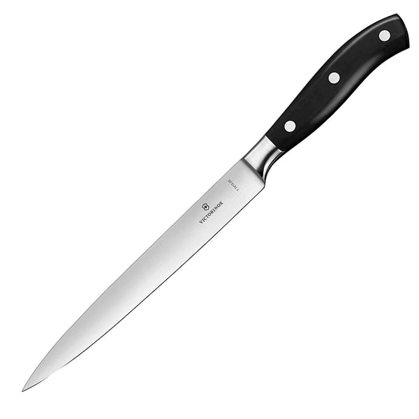Victorinox Fillet, Forged, 8" Straight, Flexible Blade, Black
