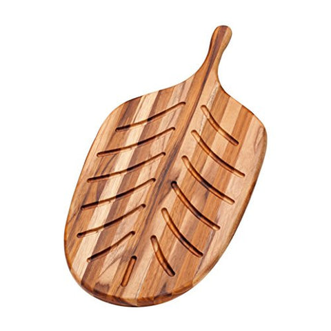 Teak Cutting Board – Small Canoe Paddle Bread Board (19 x 9.5 x .5 in.) – By Teakhaus