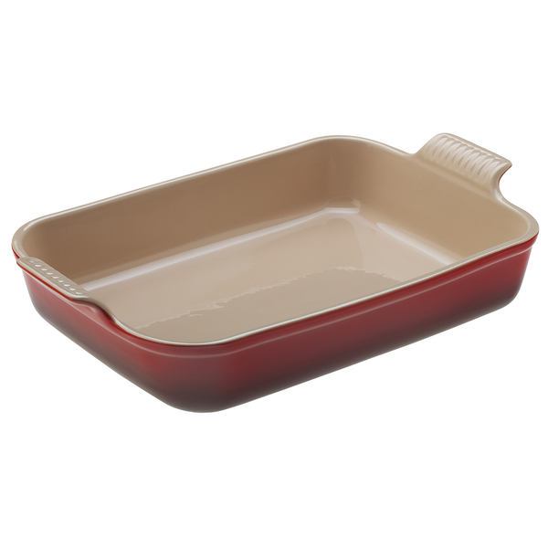 LE CREUSET 2 1⁄2 QUART HERITAGE RECTANGULAR DISH - CERISE