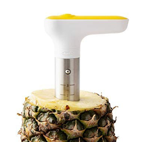 Chef'n Twist'n Core Pineapple Corer Tool, Double Edged Blade, Yellow