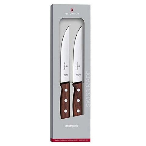 Victorinox Sets, 2-Piece Steak Set (5.5" Straight, Spear Point), Wood