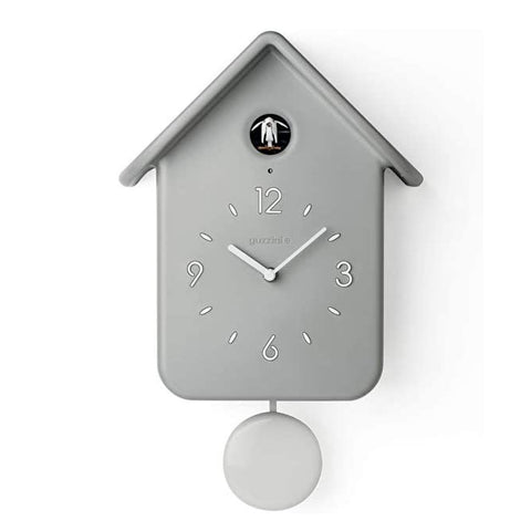 Guzzinchesi QQ CUCKOO CLOCK W/PENDULUM HOME light grey 15,35x9,76x9,76 inches.