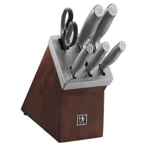 J.A. HENCKELS INTERNATIONAL MODERNIST 7-PIECE SELF-SHARPENING KNIFE BLOCK SET