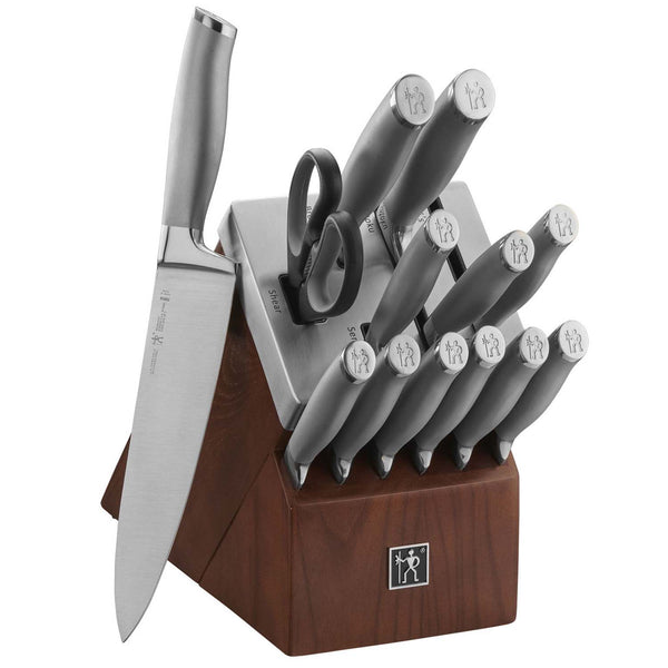 J.A. HENCKELS INTERNATIONAL MODERNIST 14-PIECE SELF-SHARPENING KNIFE BLOCK SET