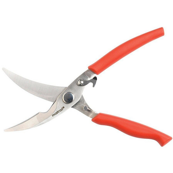 MASTRAD STAINLESS STEEL POULTRY & PIZZA SHEARS - RED