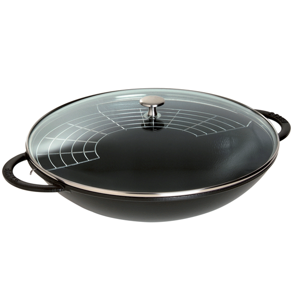 STAUB CAST IRON 6-QUART WOK - MATTE BLACK