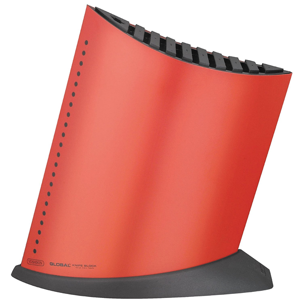 GLOBAL SHIP SHAPE KNIFE BLOCK - RED
