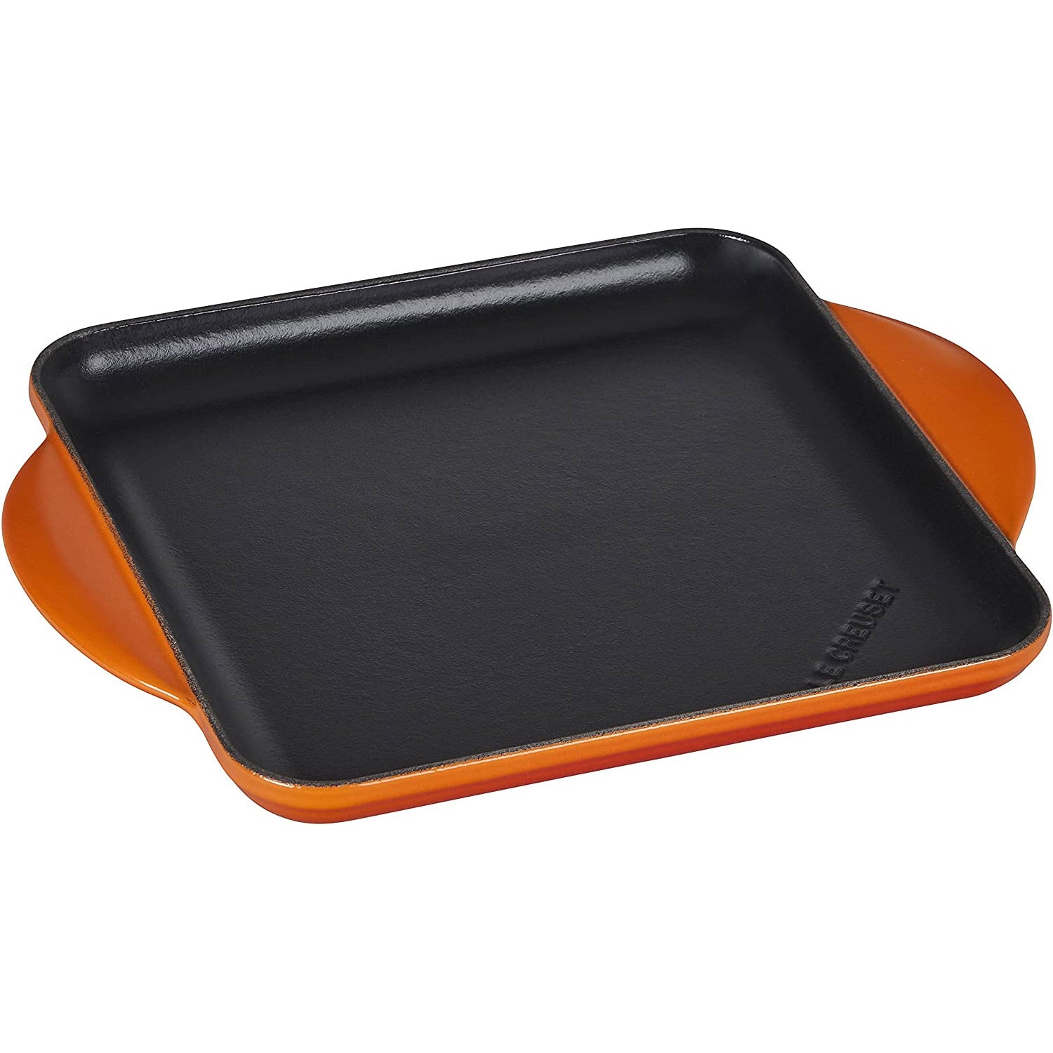 Le Creuset 9.5 Cast Iron Square Griddle Pan - Flame