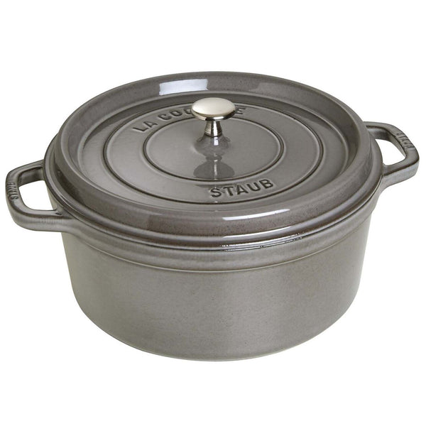 Staub Cast Iron 4-Quart Round Cocotte - Graphite Grey