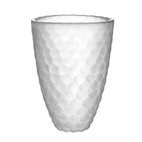 Orrefors Raspberry 6.3" Frost Crystal Vase