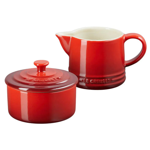 Le Creuset  Signature Cream & Sugar Set - Cerise