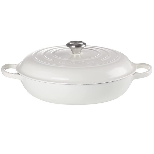 Le Creuset 5 qt.  Signature Braiser - White