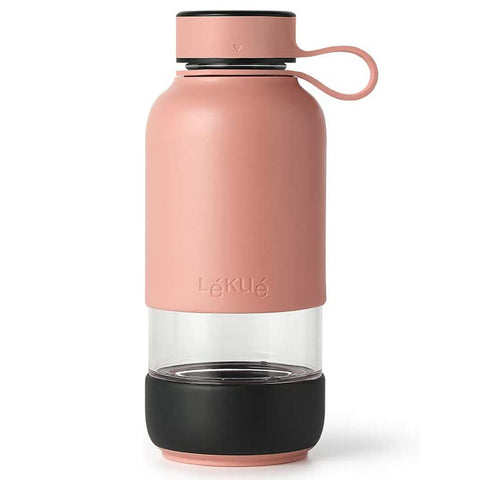 Lekue Bottle To Go reusable water bottle, 20 ounce, Coral