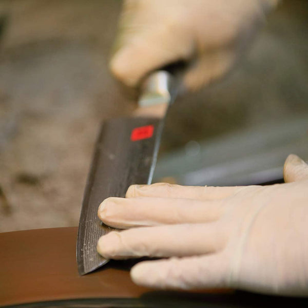 Chroma 7" Santoku Knife, blue/gold