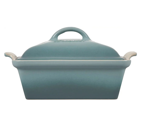 Le Creuset 2.5 qt. (9") Heritage Covered Square Casserole - Sea Salt