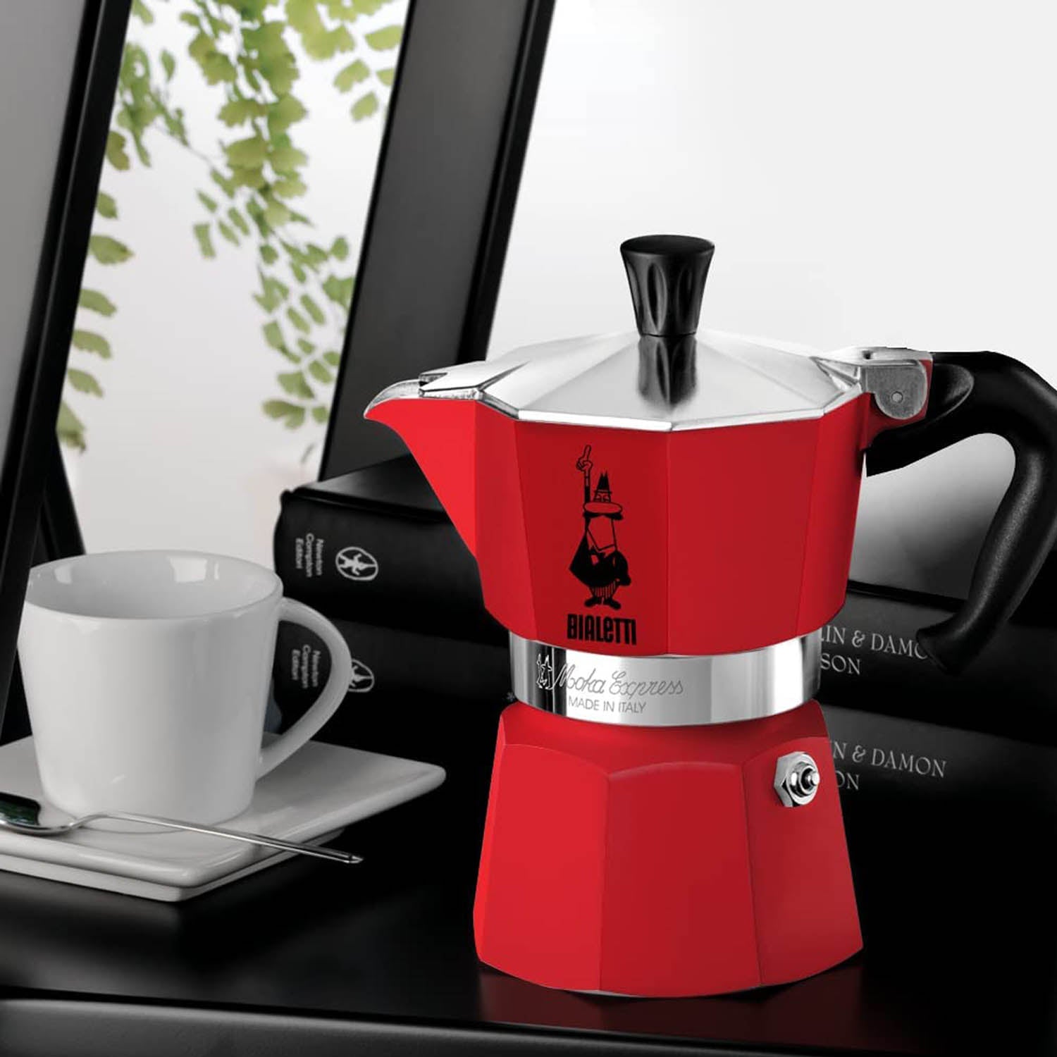 Stovetop Espresso Maker 6 Cup - Red - Coffee Roaster