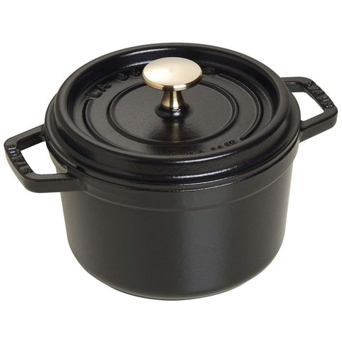 Staub Cast Iron 1.25-Quart Round Cocotte - Matte Black