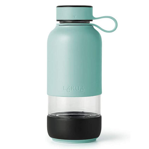 Lekue Bottle To Go reusable water bottle, 20 ounce, Turquoise