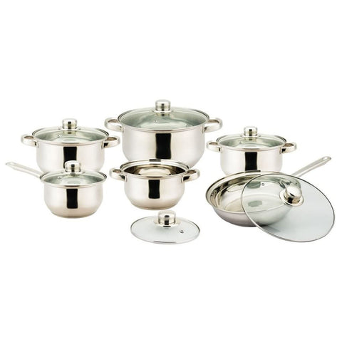 Vannes Series 12 Pc. Stainless Steel Cookware Set
