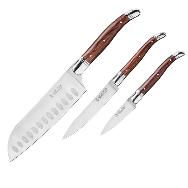 Trudeau Laguiole Rosewood 3 Piece Starter Knife Set