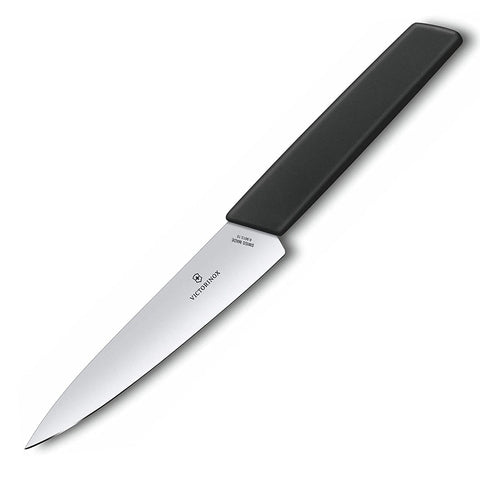 Victorinox Chef's, Swiss Modern, 6" Blade, Black