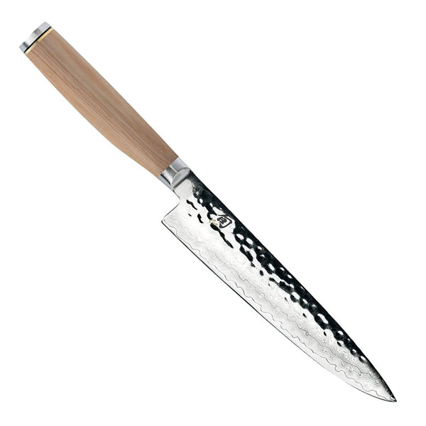 Shun Premier Blonde Utility Knife, 6.5 inch VG-MAX Stainless Steel Blade with Tsuchime Finish and Pakkawood Handle