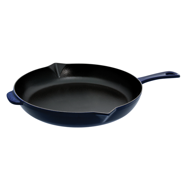 STAUB CAST IRON 12'' FRY PAN - DARK BLUE