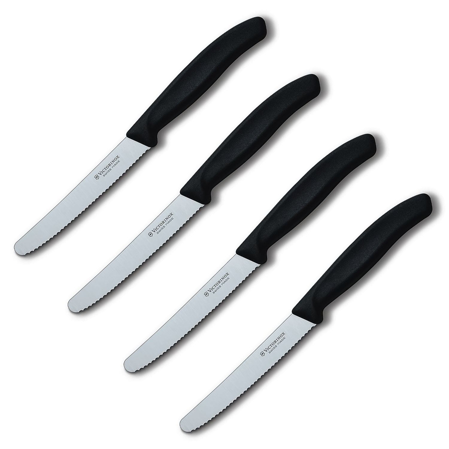 Get Kyocera Ceramic Steak Knife Set, Black Handle White Blade, 4pc  Delivered
