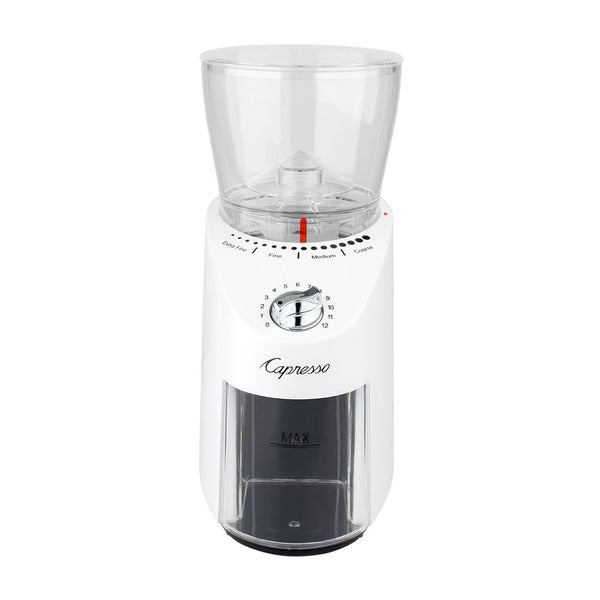 Capresso Infinity Plus Commercial Grade Burr Grinder - White
