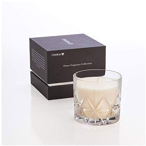 Orrefors Peak Candle, Woodland Vanilla, 3.4" X 3.6"