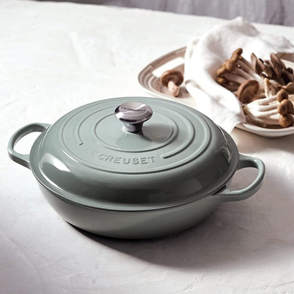 Le Creuset 5 qt. Signature Braiser - Sea Salt