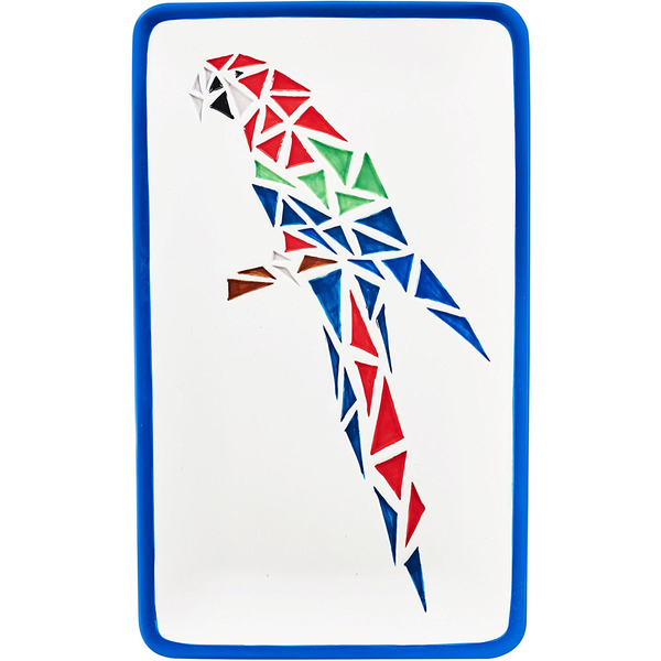 AMICI HOME PARADISE PARROT RECTANGLE PLATTER