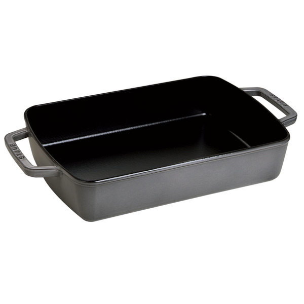 STAUB CAST IRON 12'' X 8'' ROASTING PAN - GRAPHITE GREY