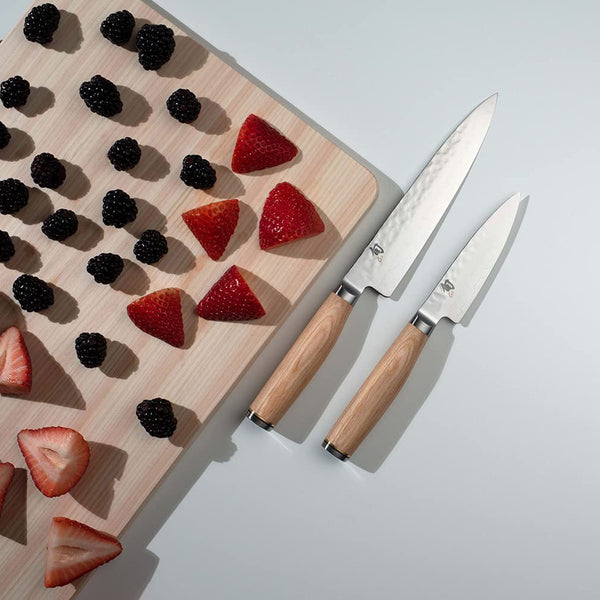 Shun Premier Blonde Utility Knife, 6.5 inch VG-MAX Stainless Steel Blade with Tsuchime Finish and Pakkawood Handle