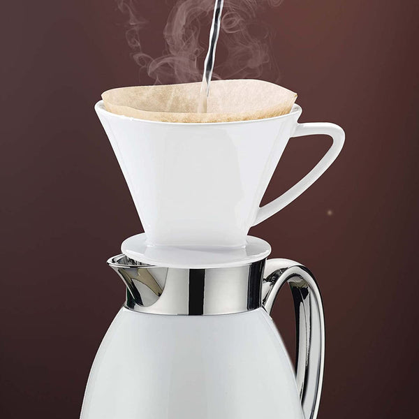 Cilio Venezia 1 Liter Insulated Flask, Stainless Steel White