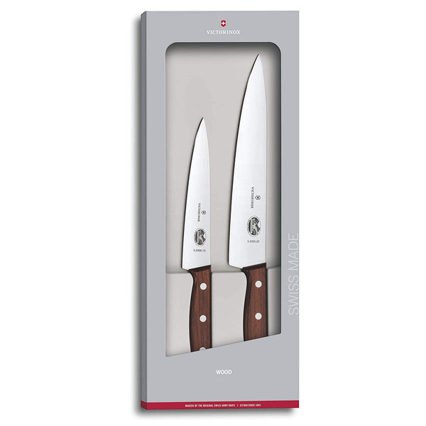 Victorinox Sets, 2-Piece Carving Set with Knife (6" Chef's, 8.5" Carving), Wood
