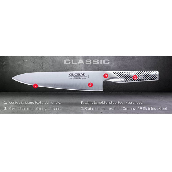 Global Classic 2-Piece Chef's Knife Set