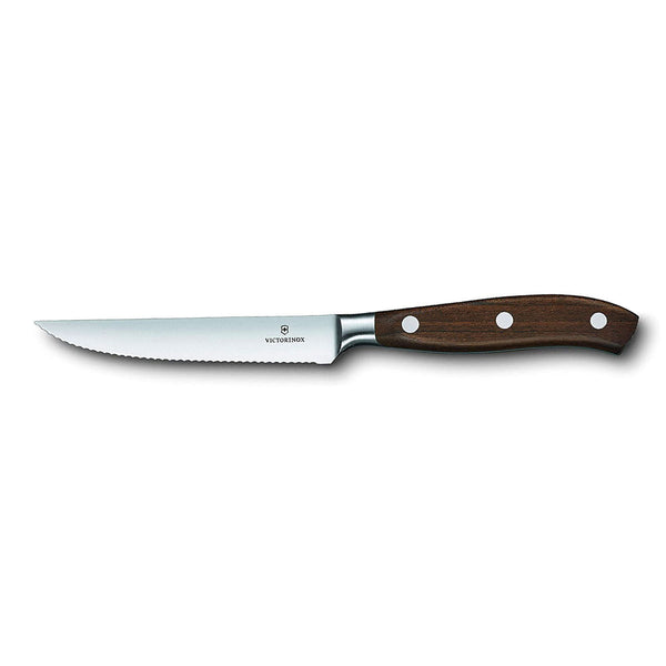 Victorinox Steak, Forged, 4¾" Serrated, Spear Point Blade, Wood